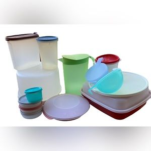 Vintage Kitchen Tupperware Lot As Pictured